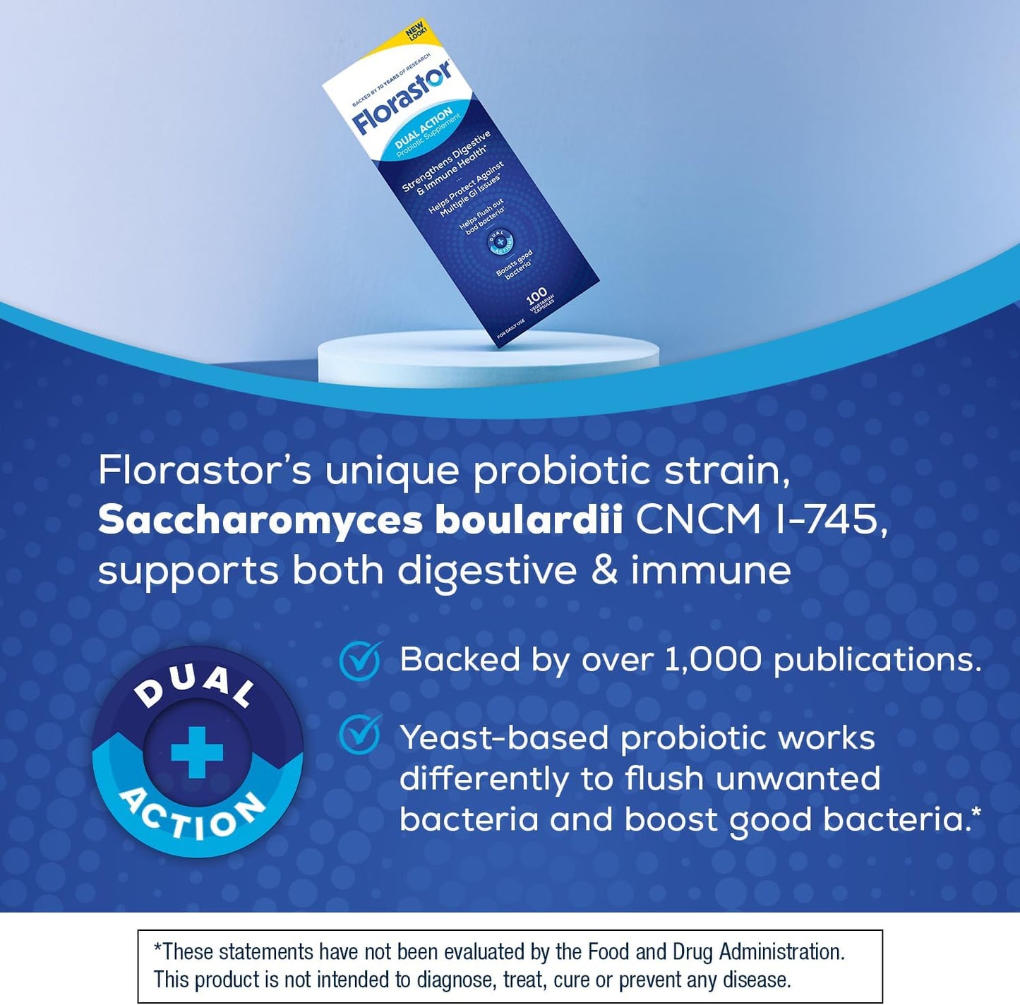 Florastor® Probiotic for Digestive and Immune Health, 100 Capsules