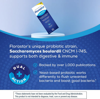 Florastor® Probiotic for Digestive and Immune Health, 100 Capsules